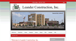 Desktop Screenshot of leanderconstructioninc.com