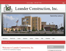 Tablet Screenshot of leanderconstructioninc.com